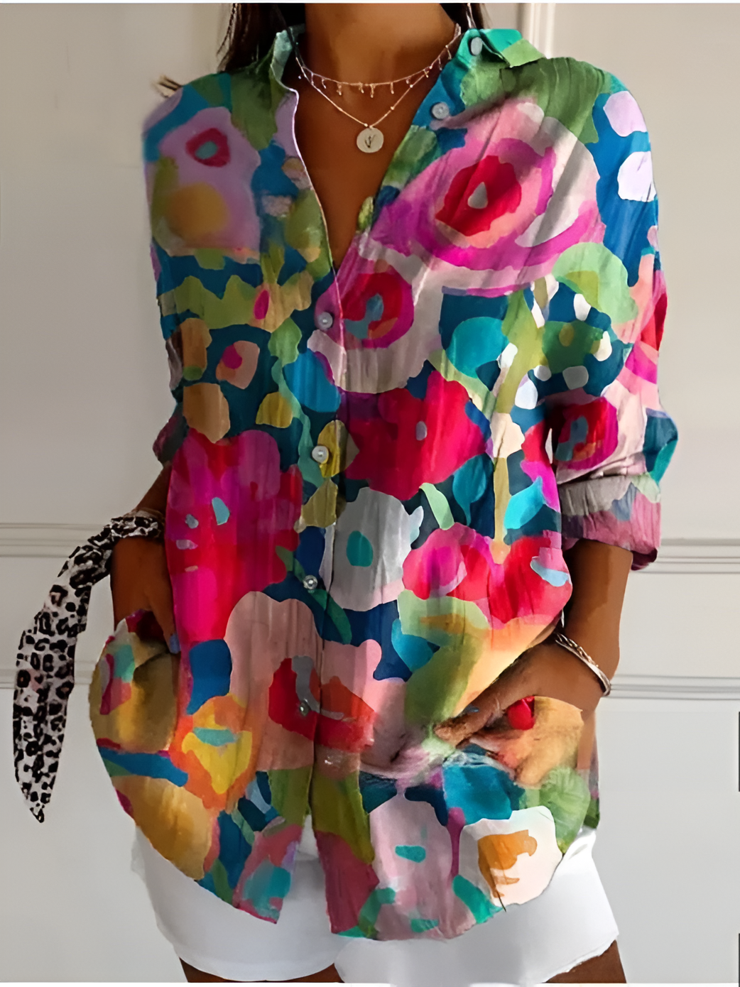 Hélène™ | Colorful and Refined Blouse